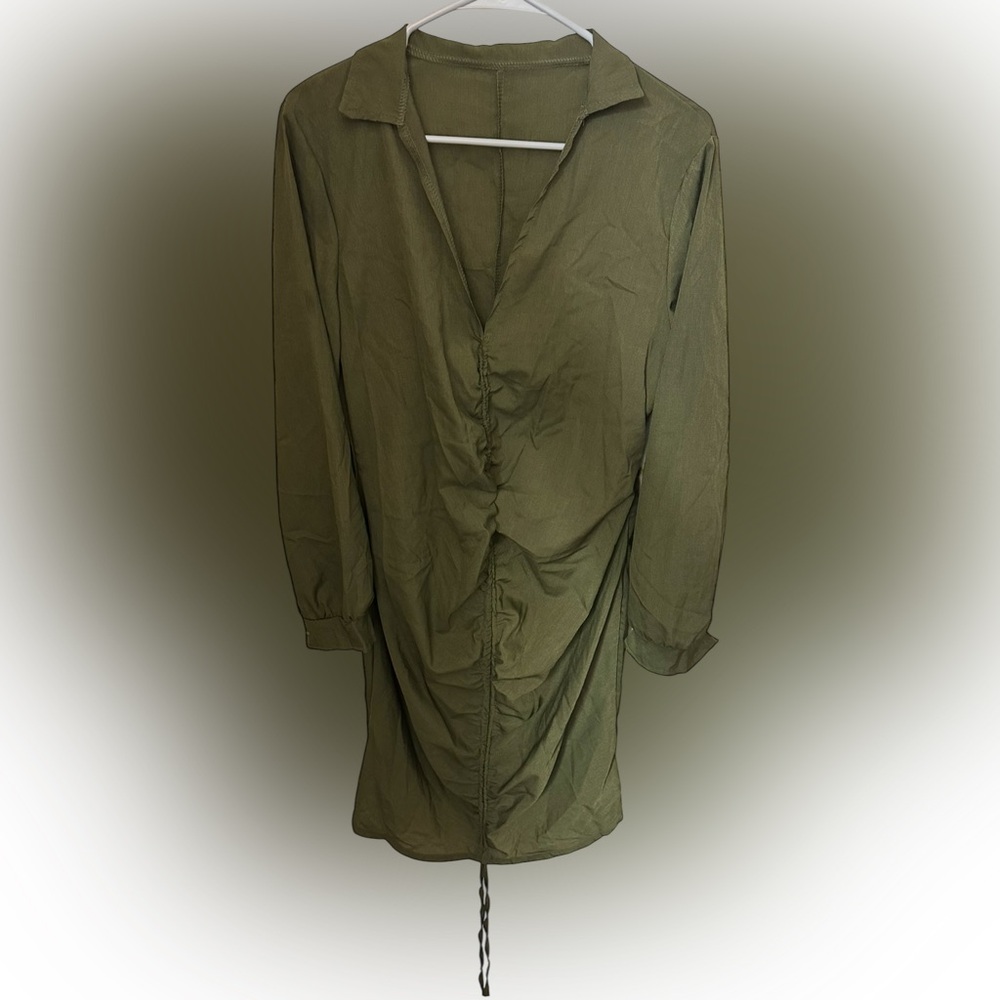 Drawstring Hem Dress